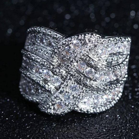 Sterling silver shiny wide ring - Picture 2 of 5